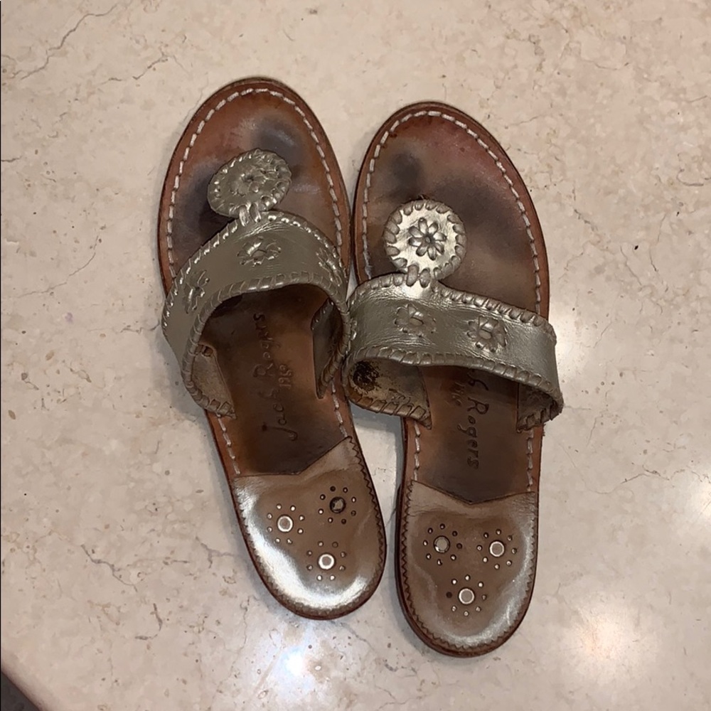 silver jack roger sandals